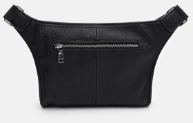Сумка из кожи флотар для мужчин через плечо Borsa Leather 104516 черного цвета