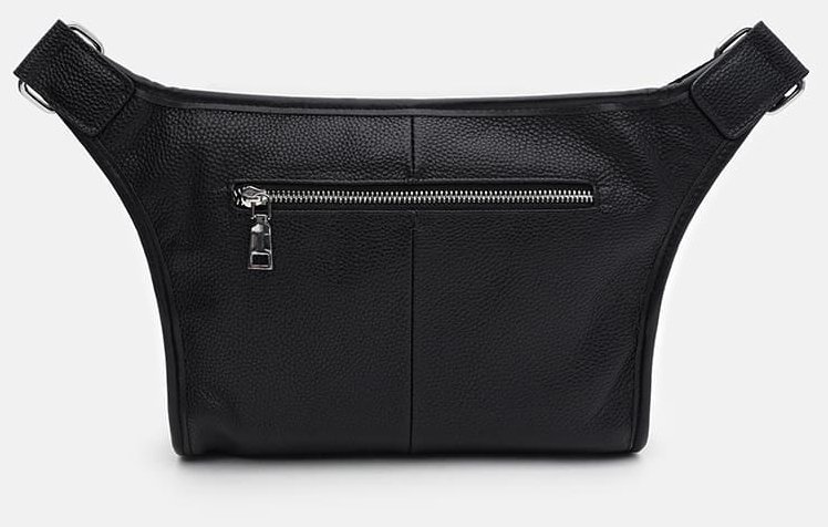 Сумка из кожи флотар для мужчин через плечо Borsa Leather 104516 черного цвета modnotak фото №3