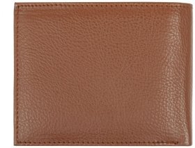 Чоловіче портмоне без застібки з фактурної шкіри рудого кольору з RFID-захистом JCB NC51 94516