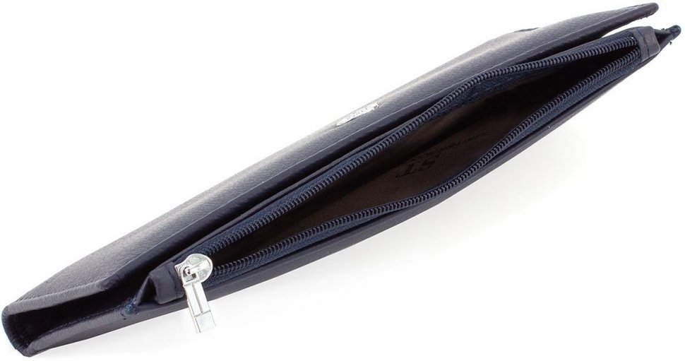 Темно-синій тонкий жіночий купюрник з натуральної шкіри ST Leather (19100)