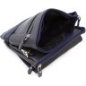 Синя сумка-планшет з натуральної шкіри з клапаном Leather Collection (11137) - 7