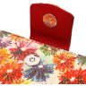 Яскравий великий жіночий гаманець з натуральної шкіри з принтом квітів KARYA (2421102) - 3