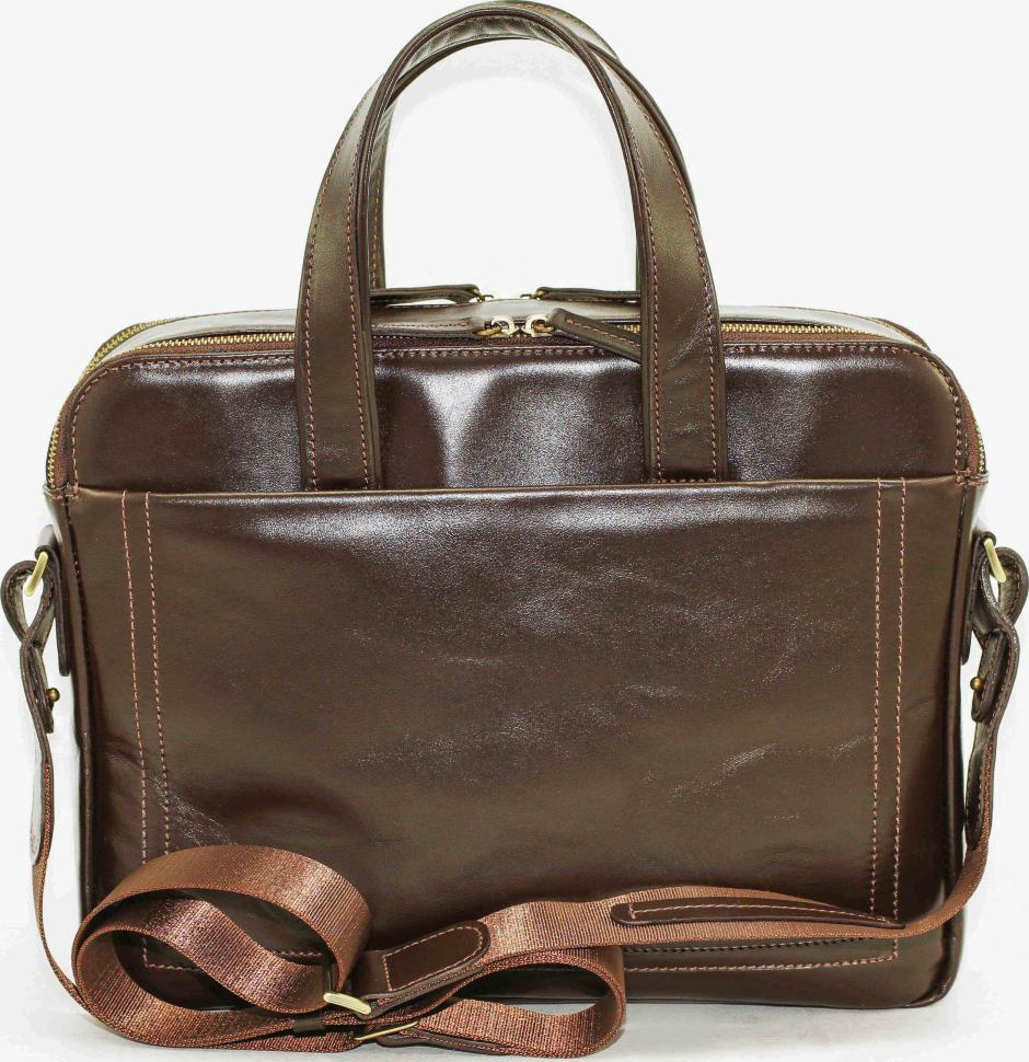 Мужская кожаная сумка коричневого цвета VATTO (11658)