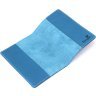Синя шкіряна обкладинка на паспорт з карткою Shvigel (2413956) - 4