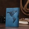 Синяя кожаная обложка на паспорт с картой Shvigel (2413956) - 7