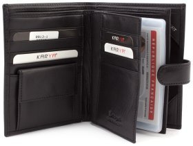 Мужской бумажник из гладкой кожи для паспорта и документов KARYA (16093)