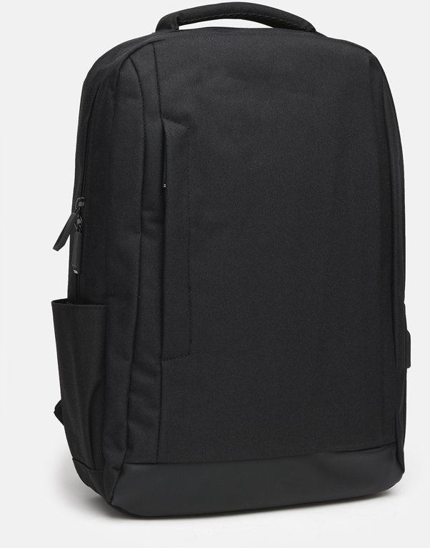 Мужской рюкзак под ноутбук из черного полиэстера Monsen (56916)