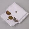 Білий жіночий гаманець із натуральної шкіри на кнопці KARYA (2421318) - 5