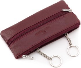 Бордовая женская ключница большого размера из натуральной кожи ST Leather 1767316