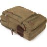 Зеленый текстильный рюкзак большого размера на два отделения Vintage (20612) - 5
