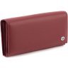 Бордовий жіночий гаманець із натуральної шкіри із клапаном на кнопці ST Leather 1767416 - 1