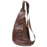 Вместительная мужская сумка слинг из натуральной кожи коричневого цвета Vintage 98116 фото №2 Вместительная мужская сумка слинг из натуральной кожи коричневого цвета Vintage 98116 modnotak фото - 2