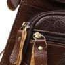 Вместительная мужская сумка слинг из натуральной кожи коричневого цвета Vintage 98116 фото №5 Вместительная мужская сумка слинг из натуральной кожи коричневого цвета Vintage 98116 modnotak фото - 5