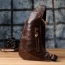 Вместительная мужская сумка слинг из натуральной кожи коричневого цвета Vintage 98116 фото №10 Вместительная мужская сумка слинг из натуральной кожи коричневого цвета Vintage 98116 modnotak фото - 10