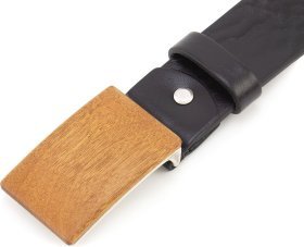 Премиум итальянский ремень с деревянной пряжкой мореного дуба Gherardini 40568-GH