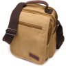 Чоловіча сумка-барсетка із текстилю пісочного кольору з ручкою Vintage 2422229 - 1