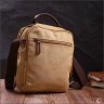 Мужская сумка-барсетка из текстиля песочного цвета с ручкой Vintage 2422229 - 8