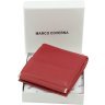 Червоний жіночий гаманець маленького розміру із натуральної шкіри на кнопці Marco Coverna 68616 - 8
