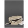 Кругла жіноча сумка-кроссбоді із натуральної шкіри світло-бежевого кольору BlankNote Tablet 78616 - 6