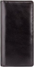 Мужской черный купюрник из натуральной кожи под много карт Visconti Turin 68916