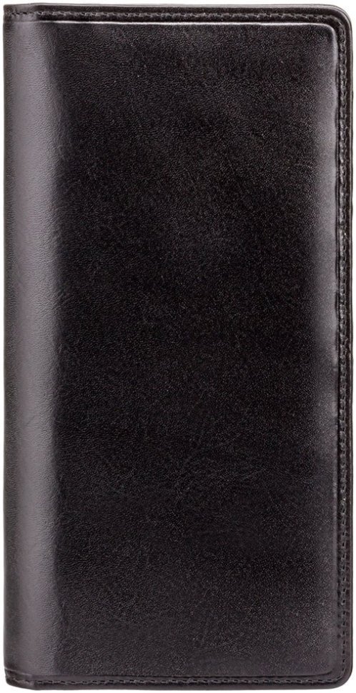 Чоловічий чорний купюрник з натуральної шкіри під багато карток Visconti Turin 68916