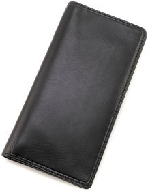 Чоловічий чорний купюрник з натуральної шкіри під багато карток Visconti Turin 68916