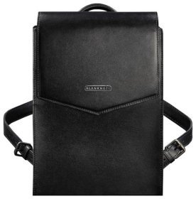 Вугільно-чорний міський рюкзак з натуральної шкіри високої якості BlankNote 78916