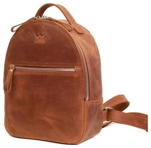 Светло-коричневый женский рюкзак-сумка из винтажной кожи BlankNote Groove S 79016