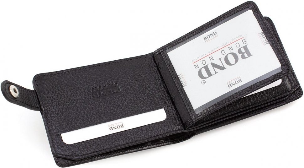 Маленькое кожаное мужское портмоне с секциями для карт Bond Non (10899)