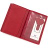 Невелика жіноча обкладинка для документів з натуральної шкіри червоного кольору ST Leather (14003) - 7