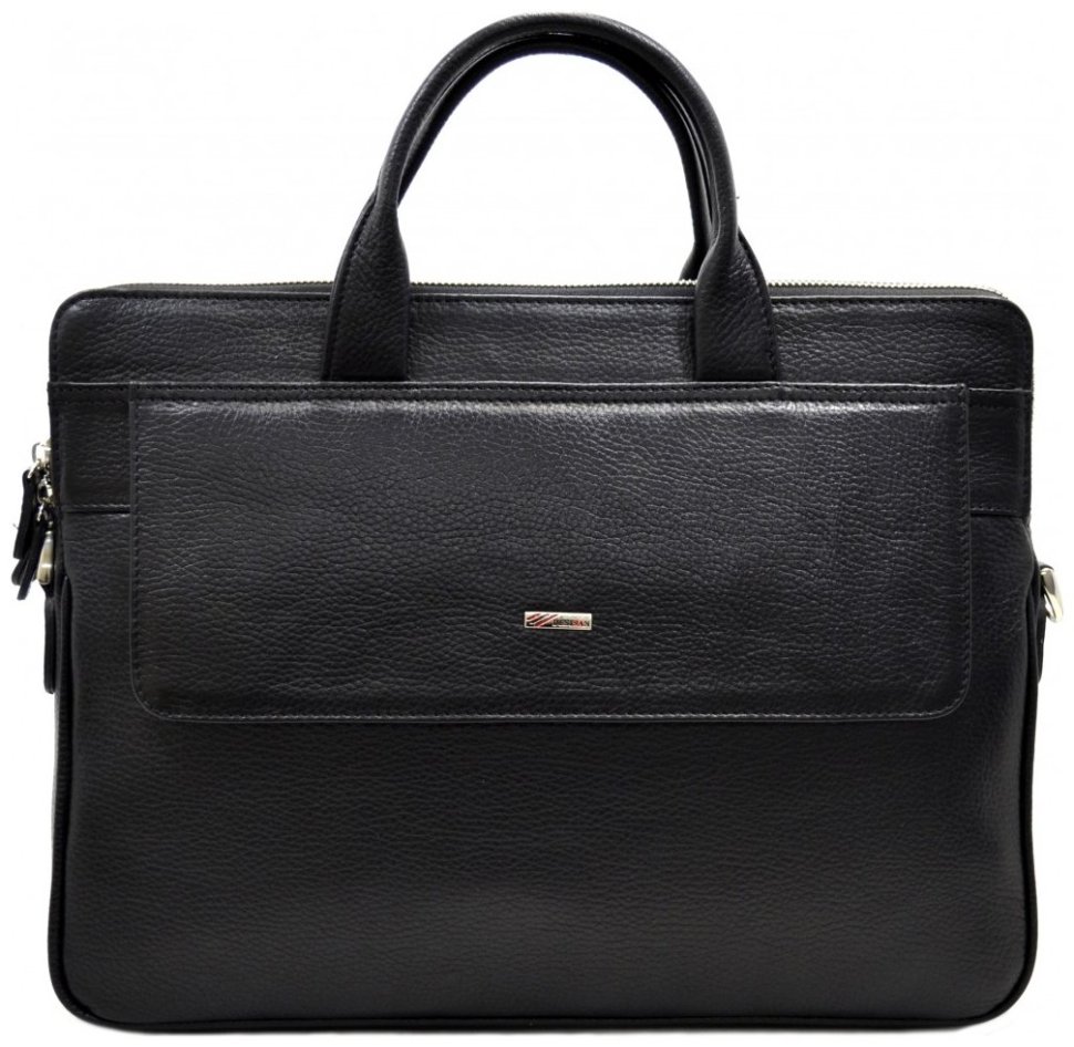 Класичний чорний портфель із натуральної шкіри на два відділення Desisan 80317 фото №1 Класичний чорний портфель із натуральної шкіри на два відділення Desisan 80317 modnotak фото №1