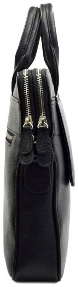 Класичний чорний портфель із натуральної шкіри на два відділення Desisan 80317 фото №3 Класичний чорний портфель із натуральної шкіри на два відділення Desisan 80317 modnotak фото №3