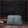 Женская наплечная сумка-кроссбоди из натуральной кожи голубого цвета на два отделения Vintage 2422280 - 6