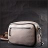 Элегантная женская сумка белого цвета из натуральной кожи на цепочке Vintage 2422380 - 7