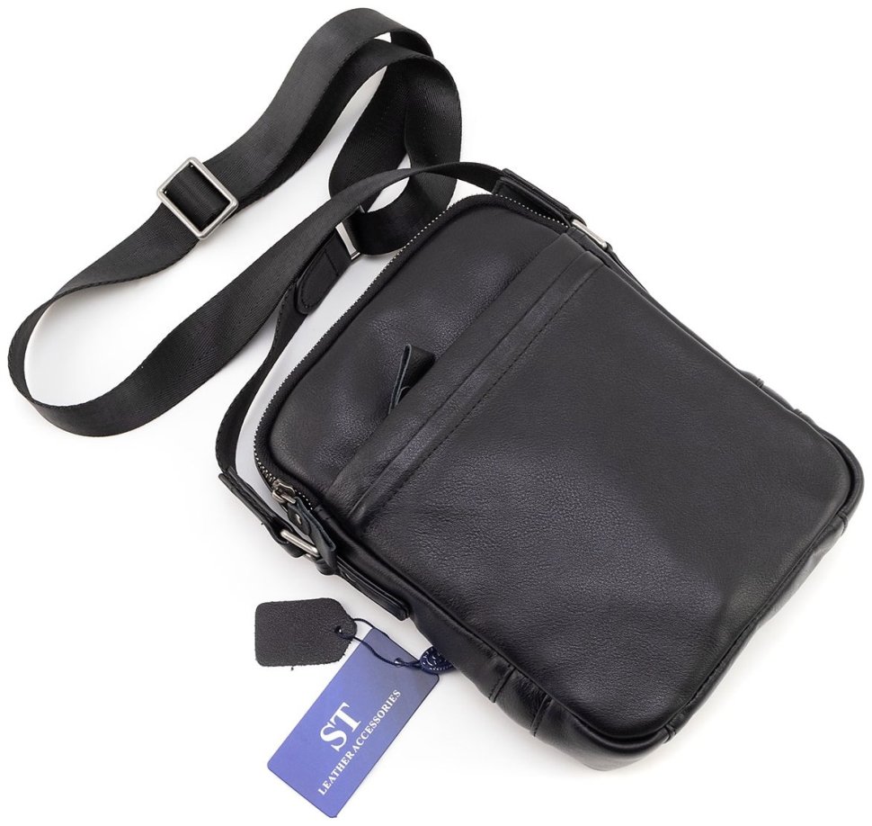 Мужская наплечная сумка из натуральной гладкой кожи Leather Collection 90717 modnotak фото №5