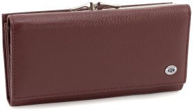 Кожаный женский кошелек бордового цвета ST Leather 90817