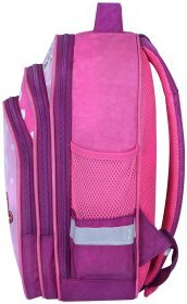 Школьный рюкзак для девочек розового цвета с мультяшным принтом Bagland 111417