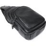 Мужская повседневная черная сумка-рюкзак из кожи флотар Vintage (20684) - 3