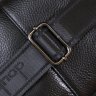Мужская повседневная черная сумка-рюкзак из кожи флотар Vintage (20684) - 8