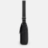 Чоловіча шкіряна плечова сумка-планшет чорного кольору із клапаном Keizer 71517 - 4
