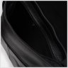 Чоловіча шкіряна плечова сумка-планшет чорного кольору із клапаном Keizer 71517 - 5