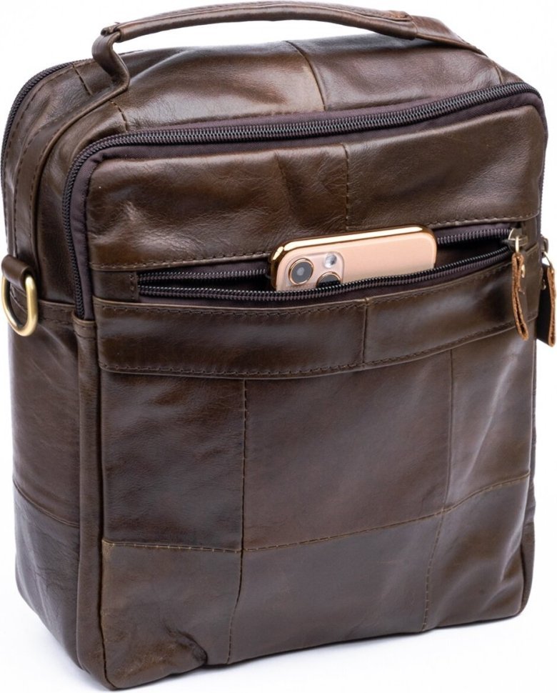 Удобная кожаная мужская сумка вертикального типа VINTAGE STYLE (14764) modnotak фото №3