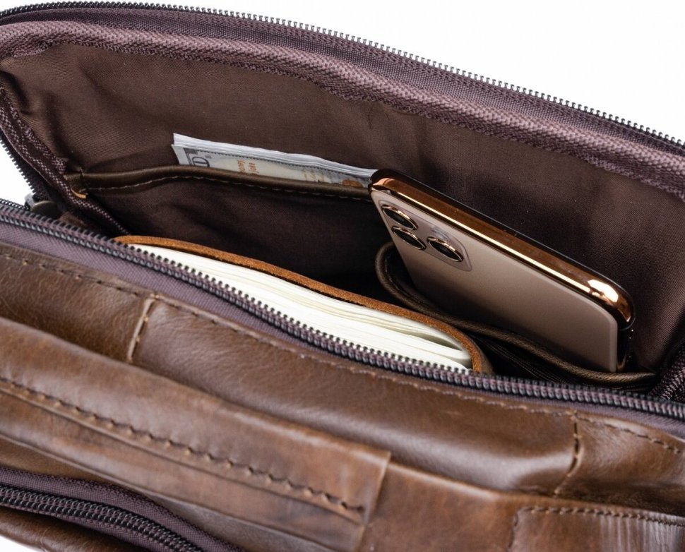 Удобная кожаная мужская сумка вертикального типа VINTAGE STYLE (14764) modnotak фото №8