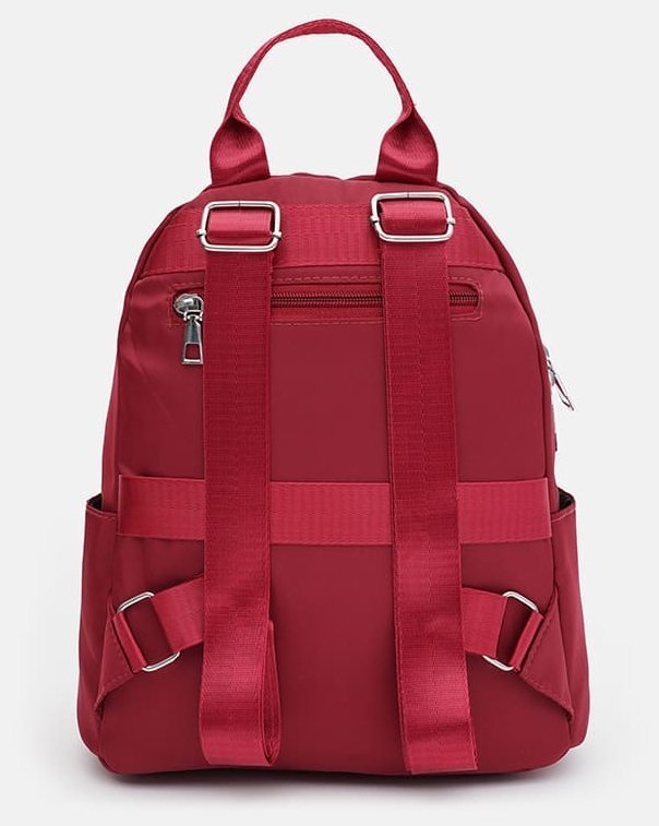 Яркий стеганый женский рюкзак из красного текстиля Monsen 71817