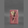Шкіряний жіночий блокнот (Софт-бук) в рожевому кольорі з фіксацією на хлястик - BlankNote (42017) - 4