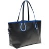 Стильная женская сумка-шоппер из эко-кожи черно-синего цвета Monsen (15677) - 2
