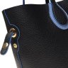Стильна жіноча сумка-шоппер з еко-шкіри чорно-синього кольору Monsen (15677) - 6