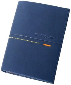 Чоловіче шкіряне портмоне з відділенням для документів Beverly Hills синього кольору Vip Collection 102517