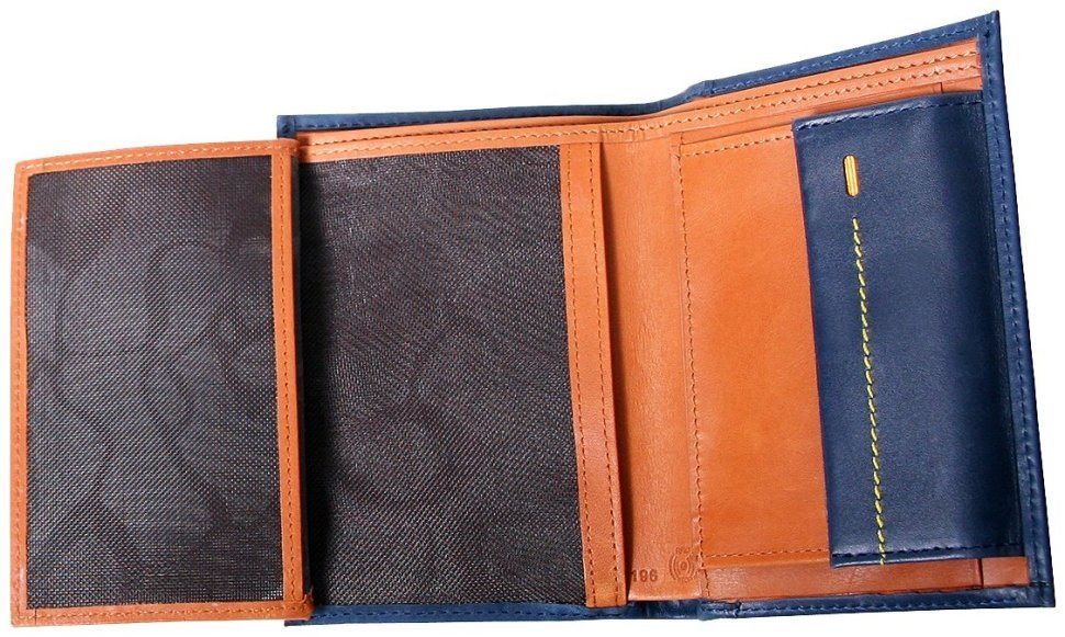 Чоловіче шкіряне портмоне з відділенням для документів Beverly Hills синього кольору Vip Collection 102517 фото №5 Чоловіче шкіряне портмоне з відділенням для документів Beverly Hills синього кольору Vip Collection 102517 modnotak фото №5