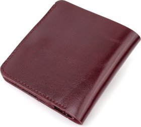 Женское глянцевое кожаное портмоне марсалового цвета Shvigel (2416609)